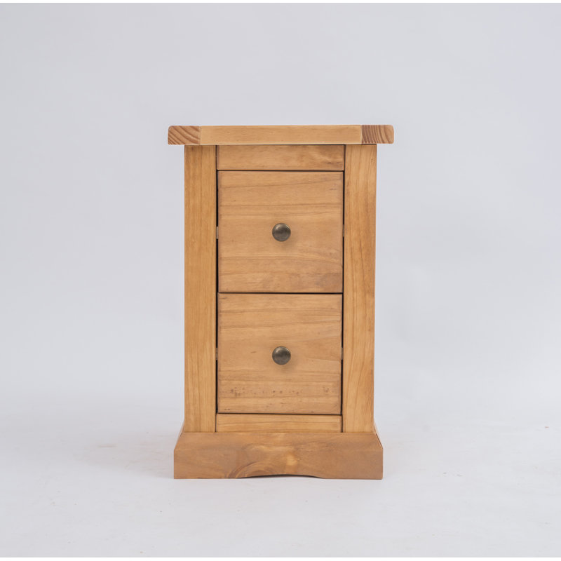 Natur Pur Nachttisch mit 2 Schubladen | Wayfair.de